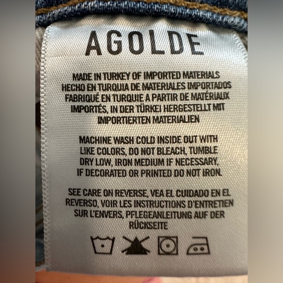 Agolde (Revolve) Light/Medium Wash Skinny Jeans, Tapered leg, Size 25 🩵 - Picture 9 of 11